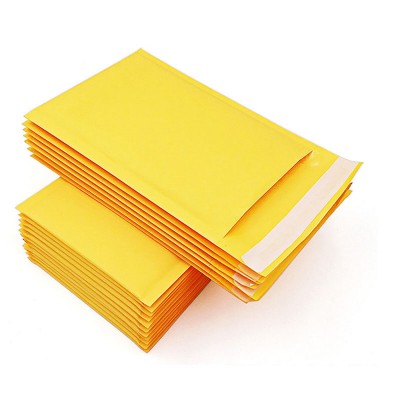 high toughness yellow kraft bubble mailer printed logo shipping packaging mailers