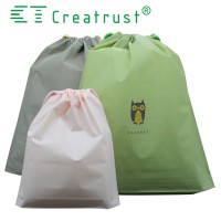 Custom Logo Plastic Small Christmas Gift Drawstring Bag