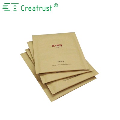 Custom origin color kraft laminated with barrier bubble Materia natural color kraft  padded envelop